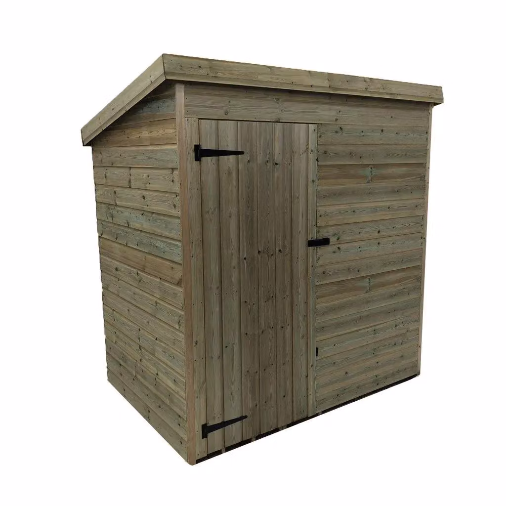 Marlborough Pressure Treated Pent Garden Shed with Single Door in Sand or Brown – 4