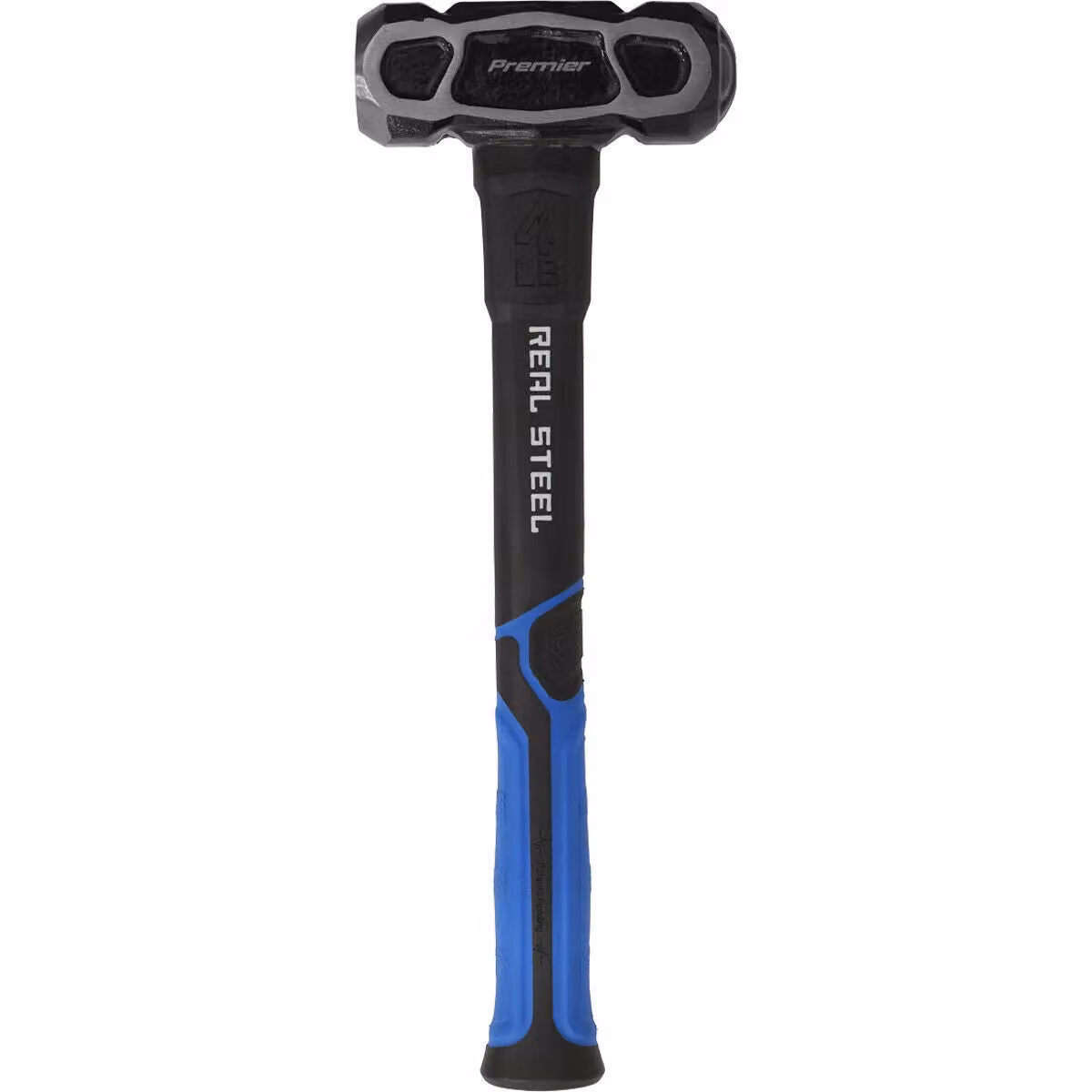 Loops 4lb Unbreakable Drop Forged Club Hammer in Carbon Steel with Textured Rubber Grip, Silver and Black – 2