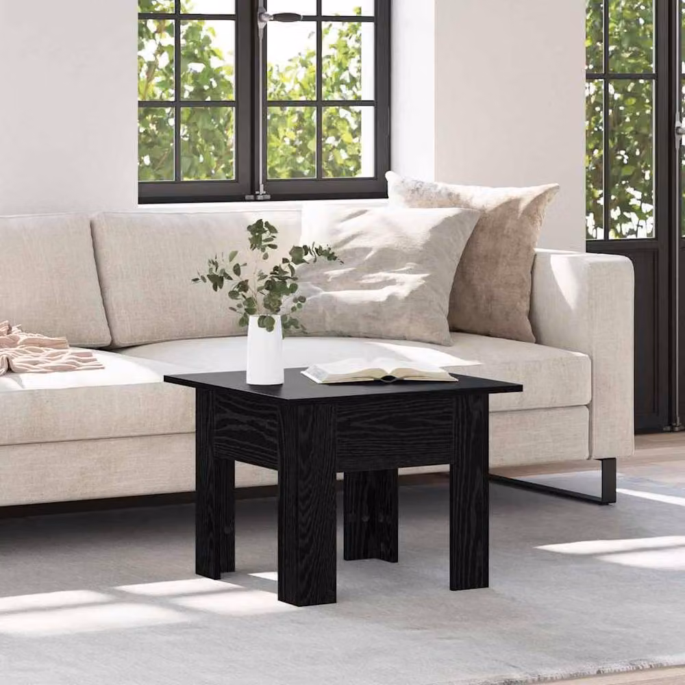 Berkfield Home Elegant Square Coffee Table in Black Oak, W/D/H: 55 x 55 x 42 cm – 4