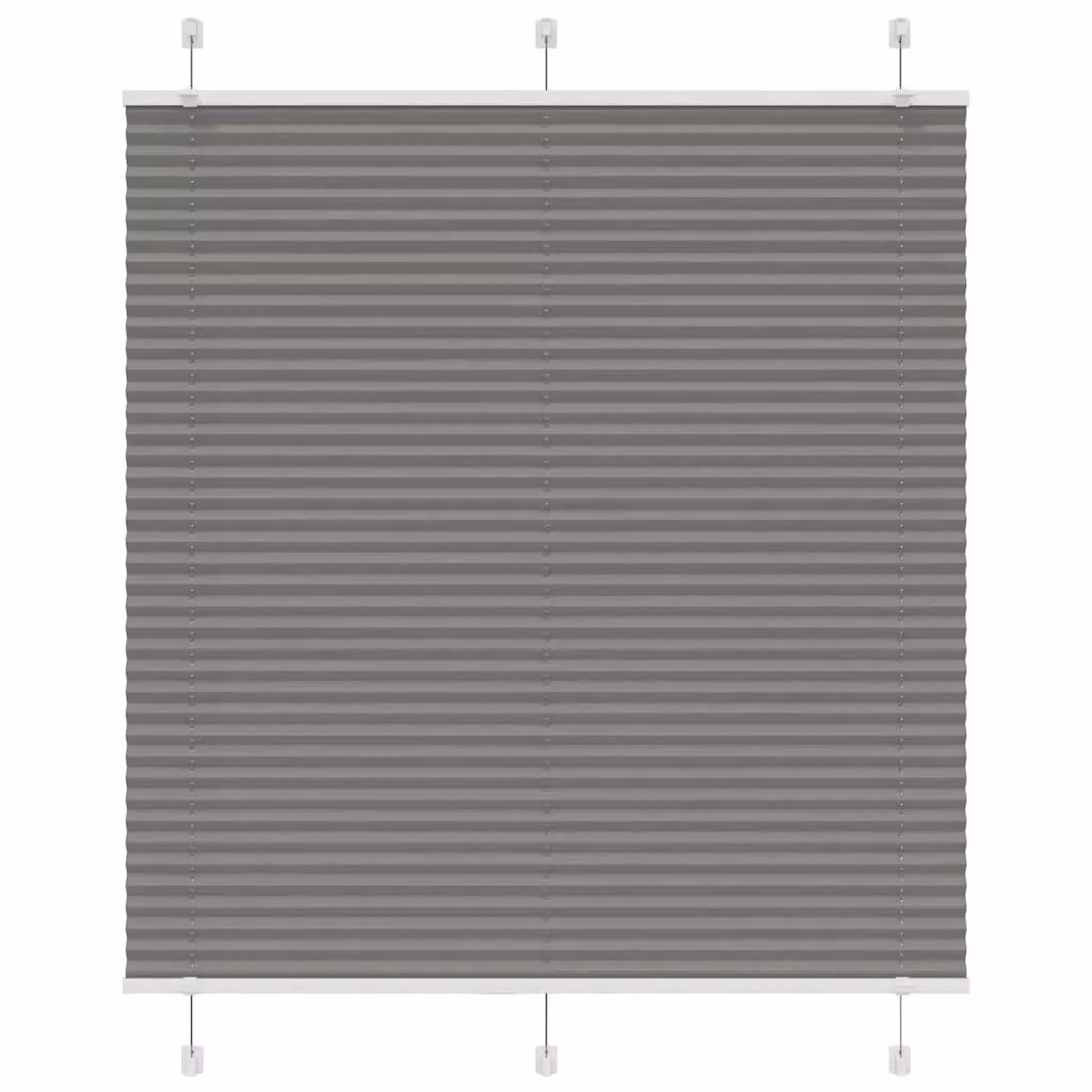 Berkfield Home Single Pleat Polyester Blind in Anthracite and Black, W: 120 cm, H: 100 cm – 2