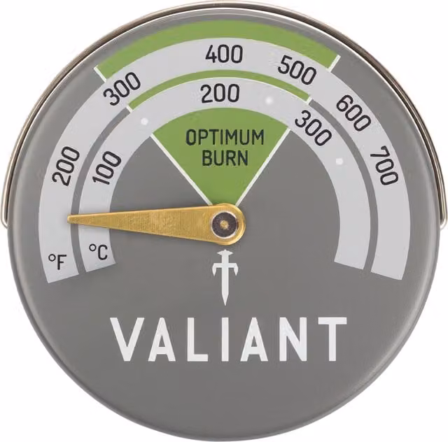 Vaillant FIR116 Magnetic Stove Thermometer in Green Aluminum