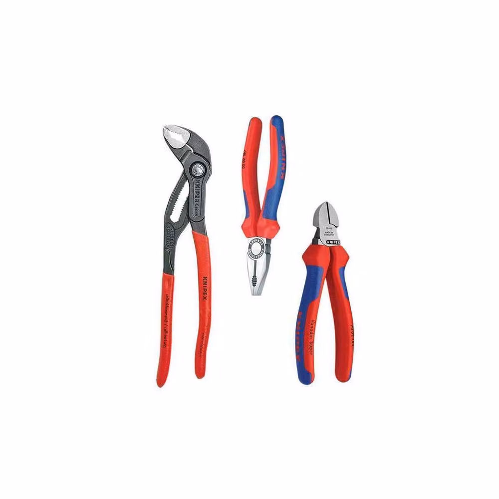 Knipex 3 Piece Plier Set in Red – 2
