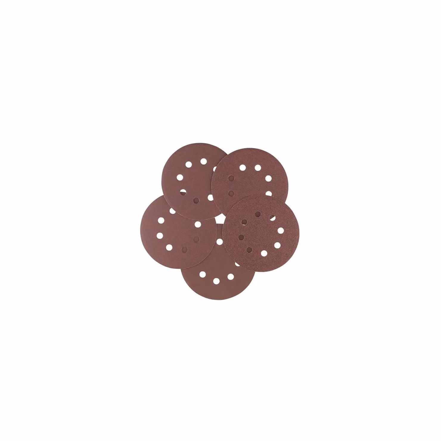 IRWIN 125mm Sanding Disc Set for Random Orbital Sanders, 5-Piece, Red and Brown – 2