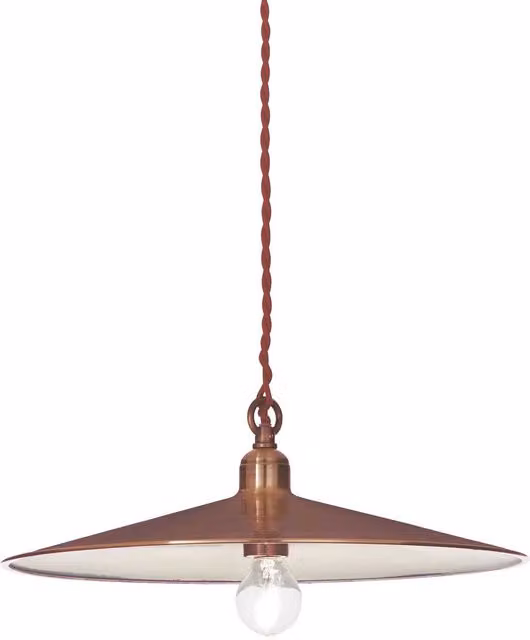 Ideal Lux Cantina 1 Light Dome Ceiling Pendant in Copper and Brown