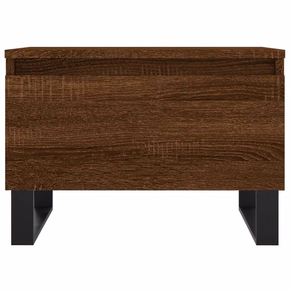 Berkfield Home Modern Nested Coffee Table Set in Brown Oak, 2 Pieces, W/D/H: 50 x 46 x 35 cm – 4