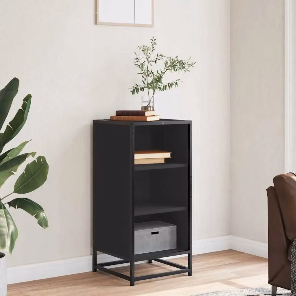 Berkfield Home Industrial Sideboard in Black, MDF and Metal, W: 35.5 cm, D: 35 cm, H: 76 cm – 3