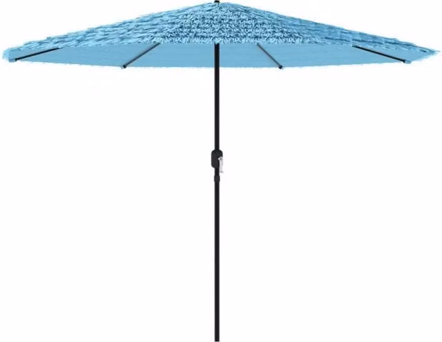 Berkfield Home Blue Garden Parasol with Steel Pole W/D/H: 388 x 388 x 248 cm