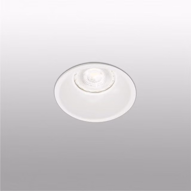 Netlighting Gas Round Recessed Spotlight in White with GU10 Bulb Holder