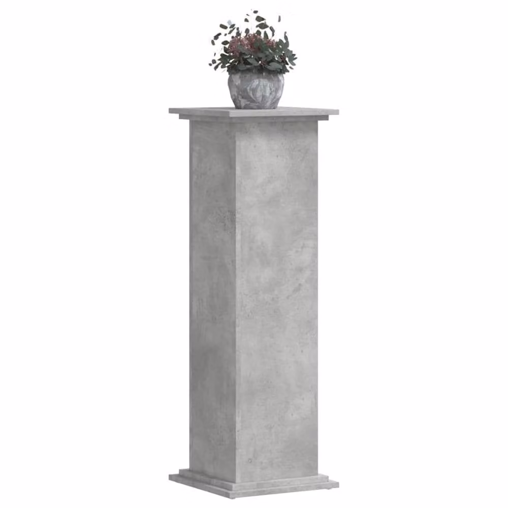 Berkfield Home Modern Grey Plant Stand in MDF with Back Panel, W/D/H: 33 x 33 x 100 cm – 2