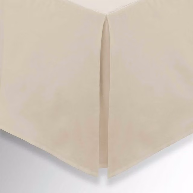 Helena Springfield Plain Dye Single Valance in Beige Percale Cotton and Polyester