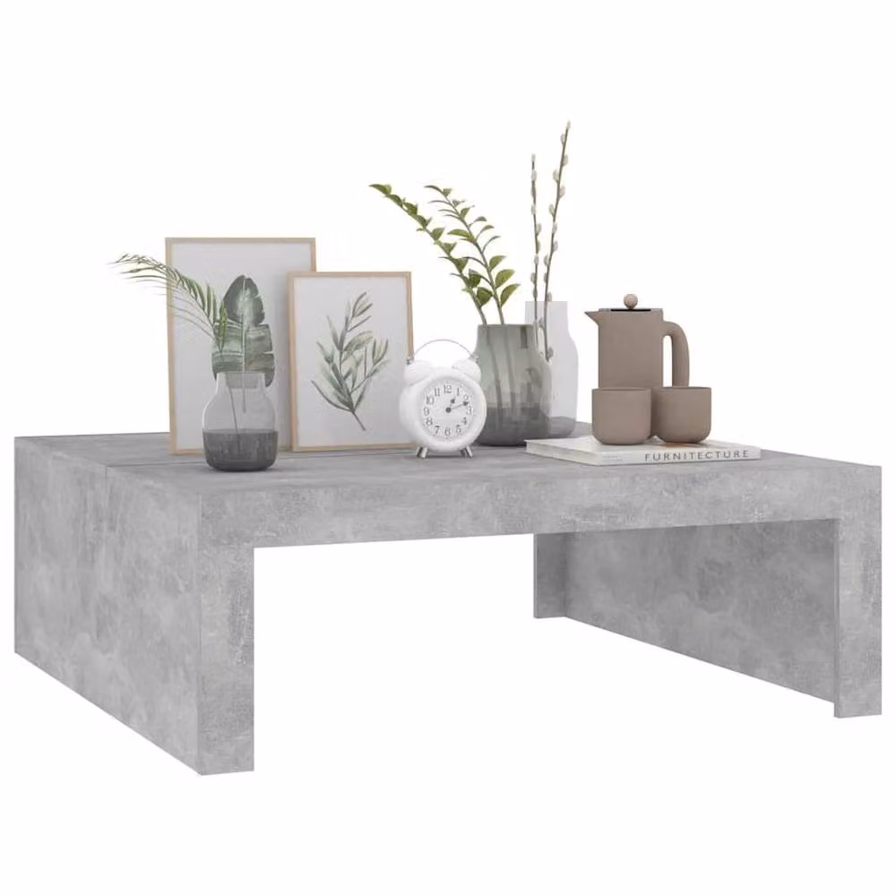 Berkfield Home Modern Square Coffee Table in Concrete Grey, W/D/H: 100 x 100 x 35 cm – 3