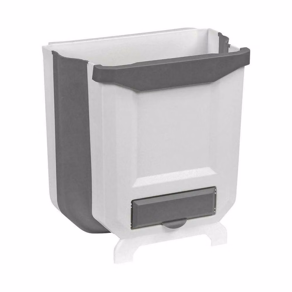 NESTLUNE 9L Folding Hanging Kitchen Waste Bin in Grey, W/D/H: 100 x 15 x 15 cm – 3