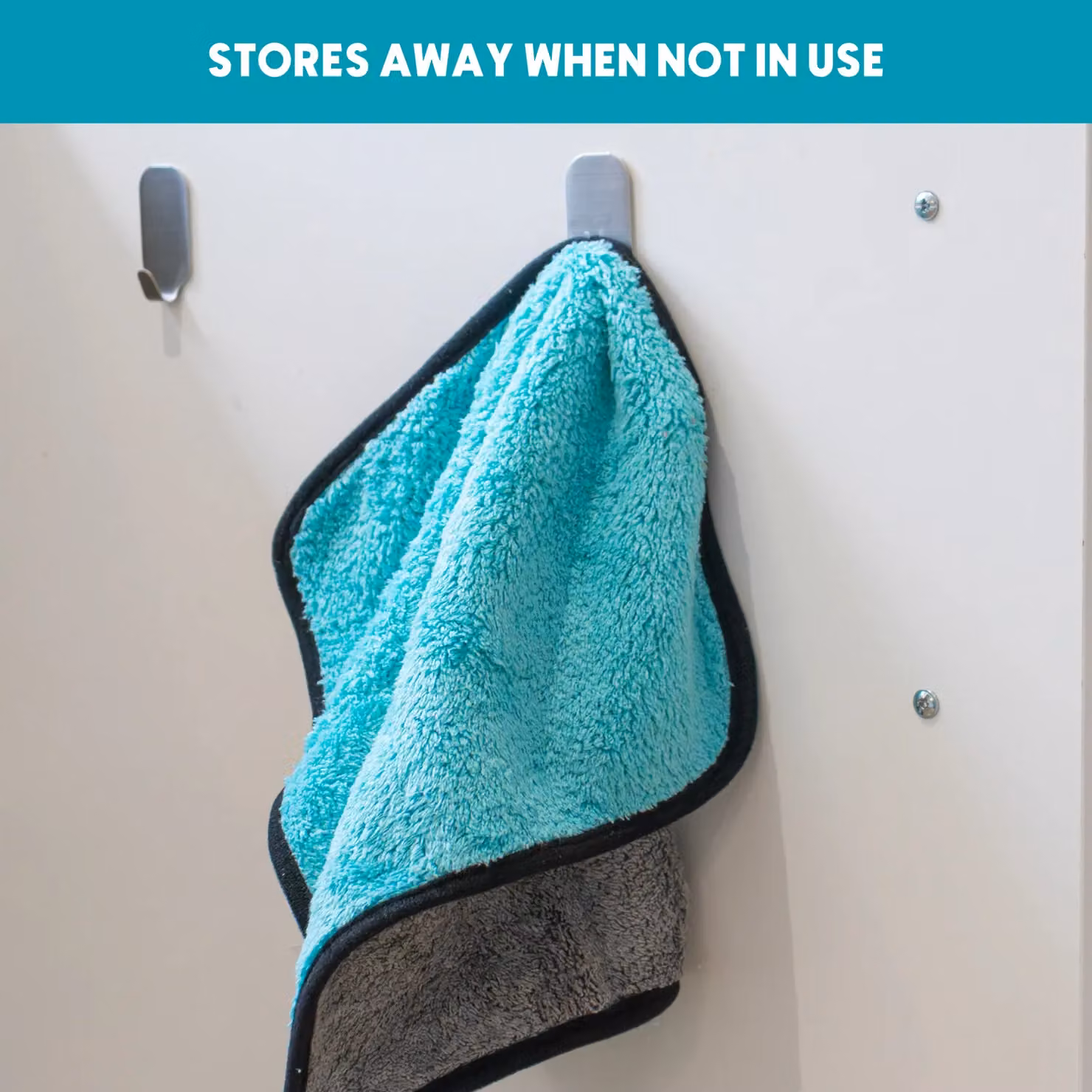 JVL Luxury Microfibre Cleaning Cloth, Turquoise, Petrol and Grey, W: 40 cm, D: 0.5 cm, H: 30 cm – 5