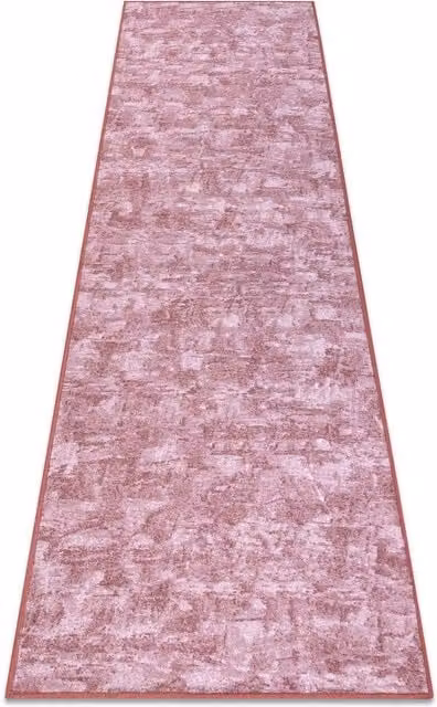 RugsX Solid Blush Pink Rectangular Runner, W: 90 cm, L: 400 cm – 1