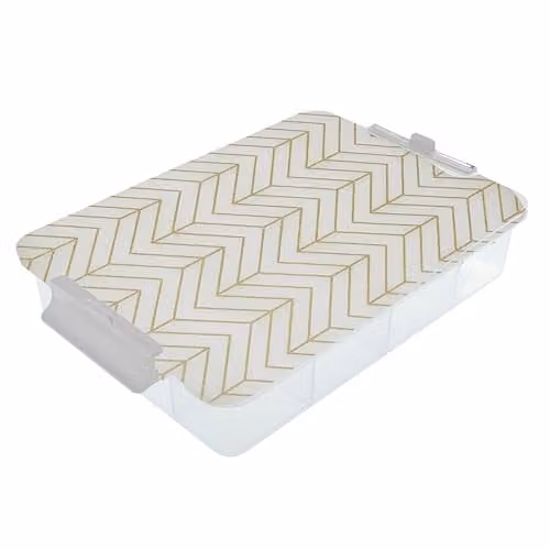Farberware Build-a-Board Snacklebox Portable Snack Organiser with 11 Compartments and Chopping Board Lid, Transparent, W: 42 cm, D: 28 cm, H: 10 cm