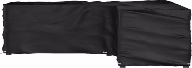 Berkfield Home L-Shaped Garden Furniture Cover with 16 Eyelets, Black, W/D/H: 250 x 250 x 70 cm – 1