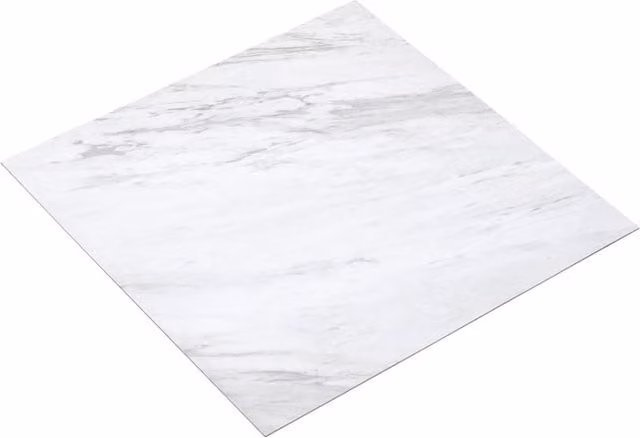 Living and Home 24-Piece Self-Adhesive Stone Effect Floor Tiles in White Marbled Rustic Style