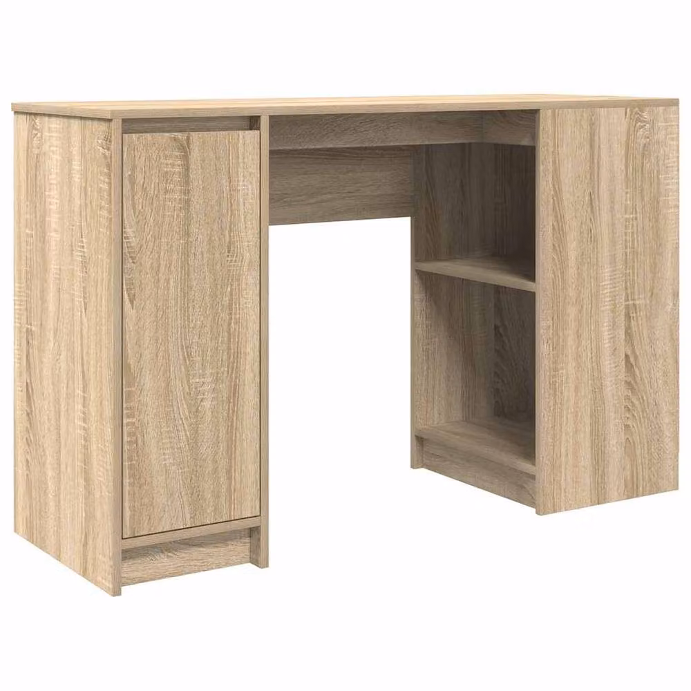 Berkfield Home Modern Writing Desk in Sonoma Oak, Light Brown, W/D/H: 120 x 42 x 76 cm – 2