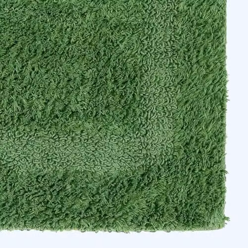 Homescapes Luxury Cotton Bath Mat, Green, W/D/H: 80 x 50 x 1 cm – 2