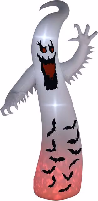 OUTSUNNY White Inflatable Spooky Ghost Halloween Outdoor Decoration
