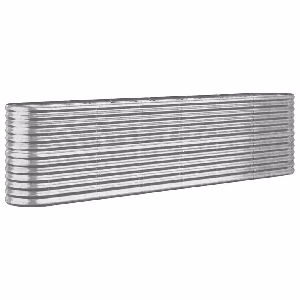 Berkfield Home Garden Silver Powder-coated Steel Raised Bed, W/D/H: 260 x 40 x 68 cm – 2
