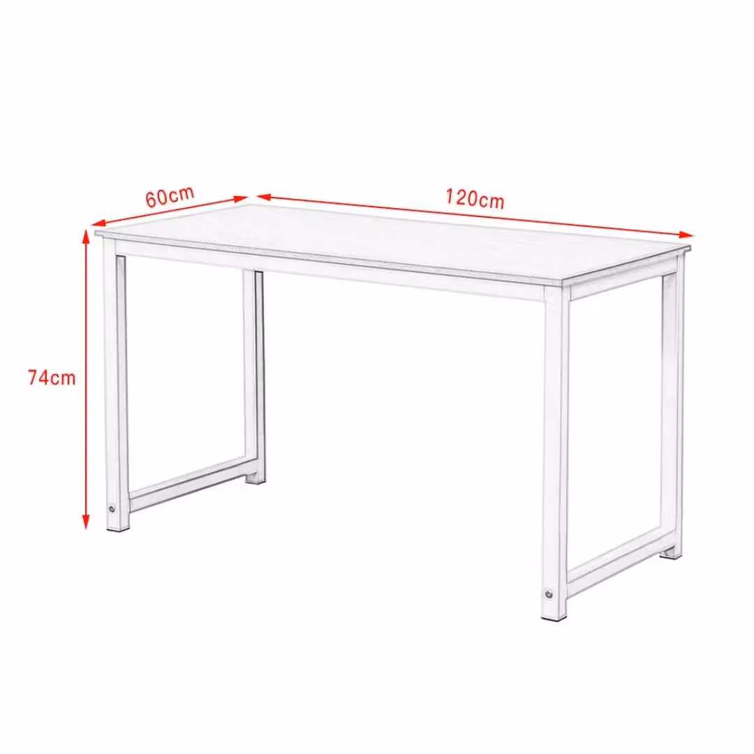 EONLION White Modern Computer Desk for Home Office, W: 120 cm, D: 60 cm, H: 74 cm – 2