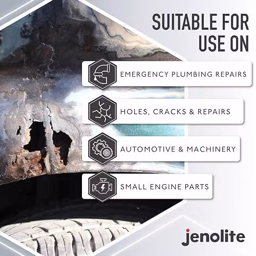 JENOLITE Heat Resistant Epoxy Putty Repair Stick in Grey, 112g – 3