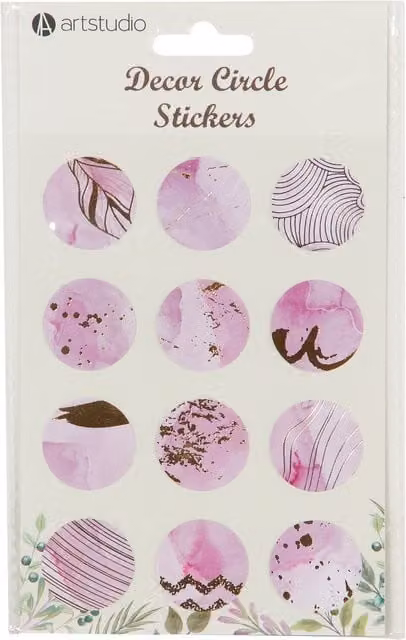 Art Studio Multicolour Circle Paper Stickers