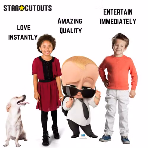 Star Cutouts Official Boss Baby Family Business Theodore Lindsey Ted Templeton Jr. Cardboard Cutout, Blue and Multicolour – 3