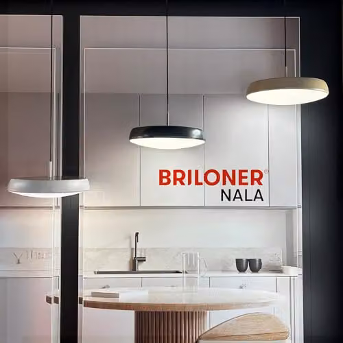 Briloner LED Pendant Light, Anthracite Macchiato and Beige, Warm White 3000K, 14.5W, 1800lm, W/D/H: 35 x 35 x 120 cm – 3
