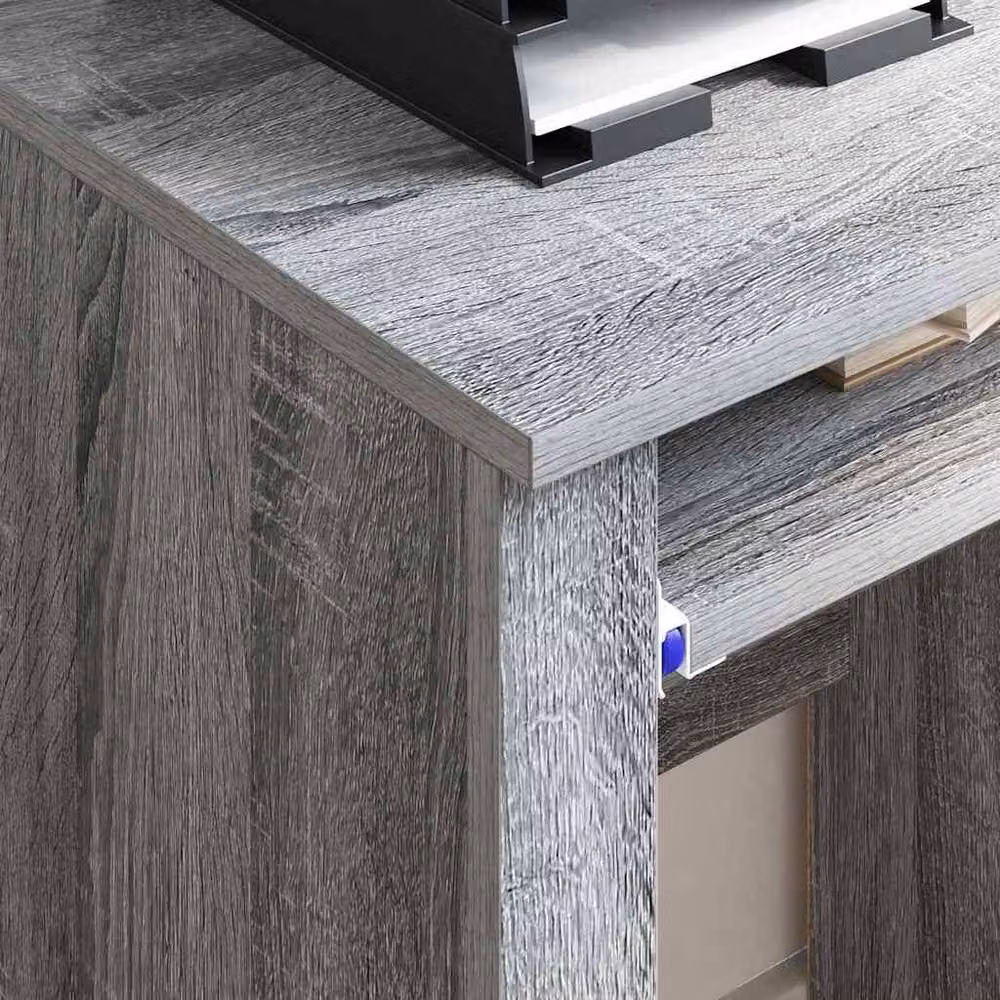 Berkfield Home Grey Computer Desk in Sonoma Engineered Wood – 3