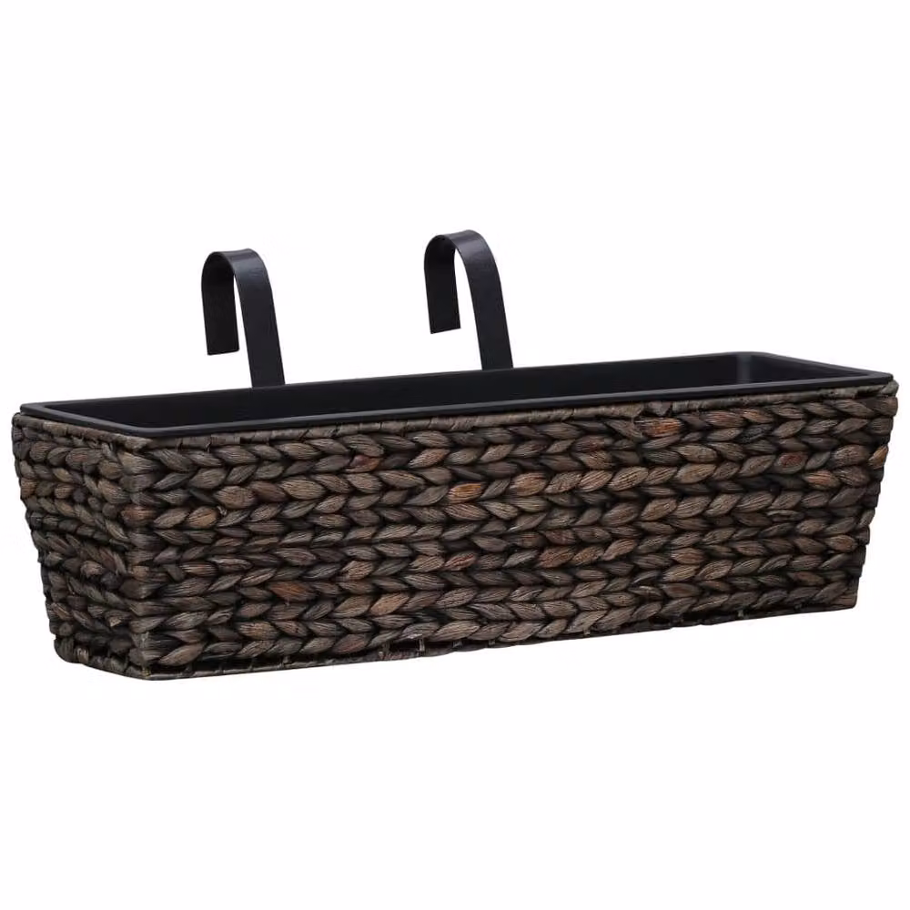 Berkfield Home Garden Planters, 2 Piece Set, Brown Water Hyacinth – 3