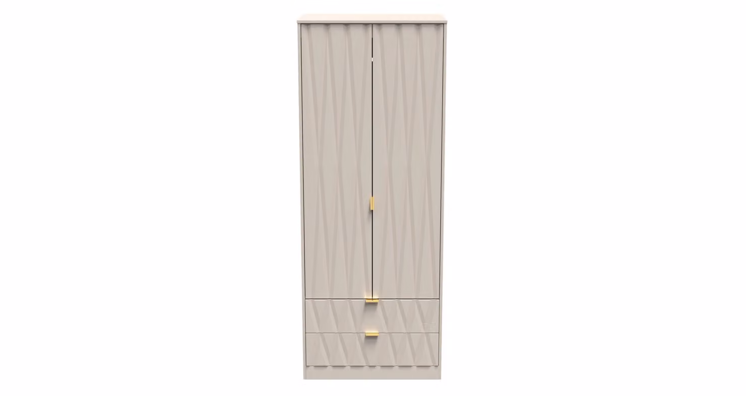 Ready Assembled 2 U Dallas 2 Door 2 Drawer Wardrobe in Taupe – 2