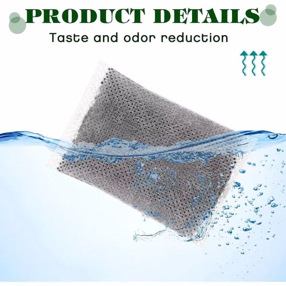 NESTLUNE 50 Pack Activated Carbon Charcoal Filter Bags in Grey, W/D/H: 15 x 15 x 100 cm – 4