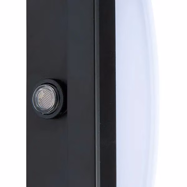 Netlighting Lucca Integrated LED Outdoor Wall Mini Light in Black with Dusk Sensor, IP65 Rated – 3