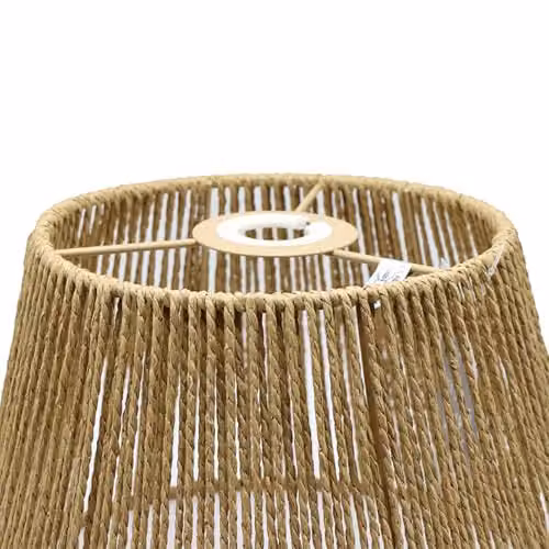 Voltico Handwoven Brown Jute Rope Round Pendant Lampshade with E27 Adapter, Diameter: 28 cm, Height: 18 cm – 3