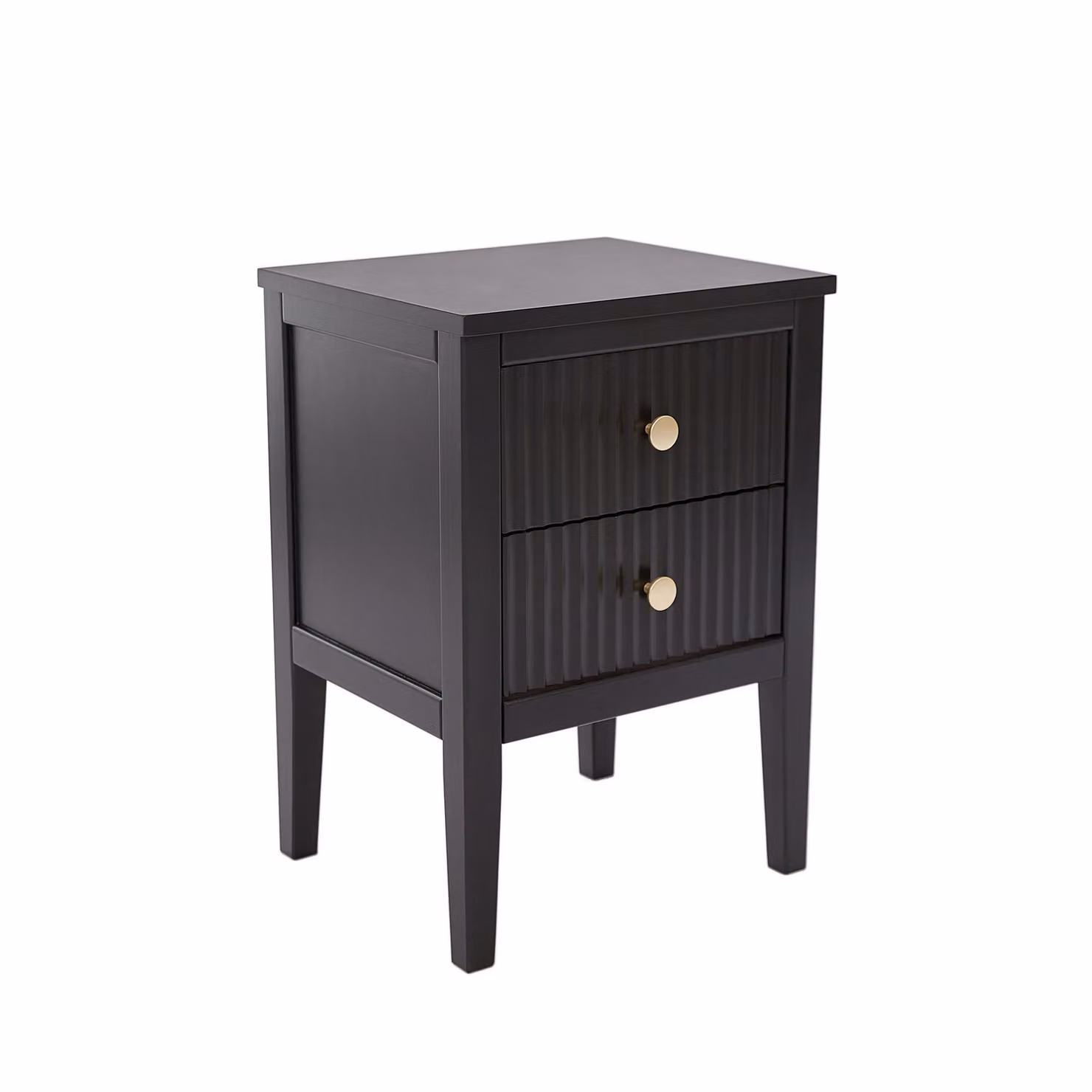 Cabinet Bits Bellaria 2 Drawer Bedside Table in Black – 2