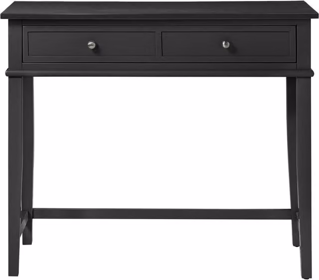 Dorel Home Franklin Writing Desk in Black and Silver, W/D/H: 120 x 60 x 76 cm