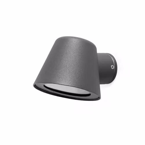 Netlighting Gina Modern Outdoor Wall Light in Grey and Black with Aluminium and Glass, IP44, GU10