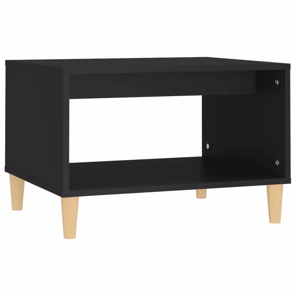 Berkfield Home Modern Black Coffee Table in Engineered Wood, W/D/H: 60 x 50 x 40 cm – 2