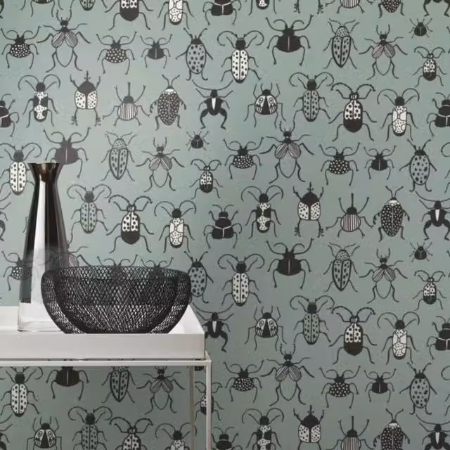 Rasch Bugs Life Abstract Animal Vinyl Wallpaper, Extra Washable, Multi-colour