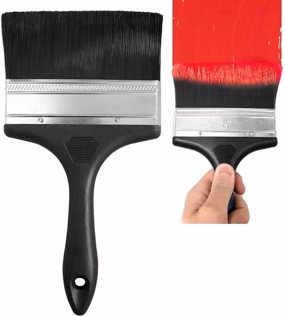 VOGREX Black Paint Brush for Wall and Fence Decorating, 12.7 cm