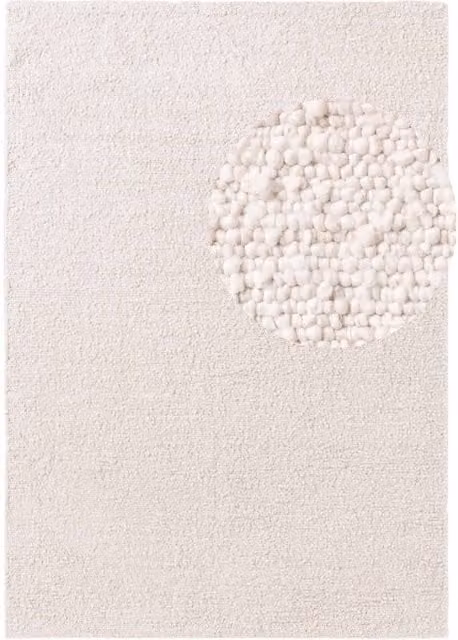 Ted Baker Plain Rectangular Polyester Rug in Beige and Neutral