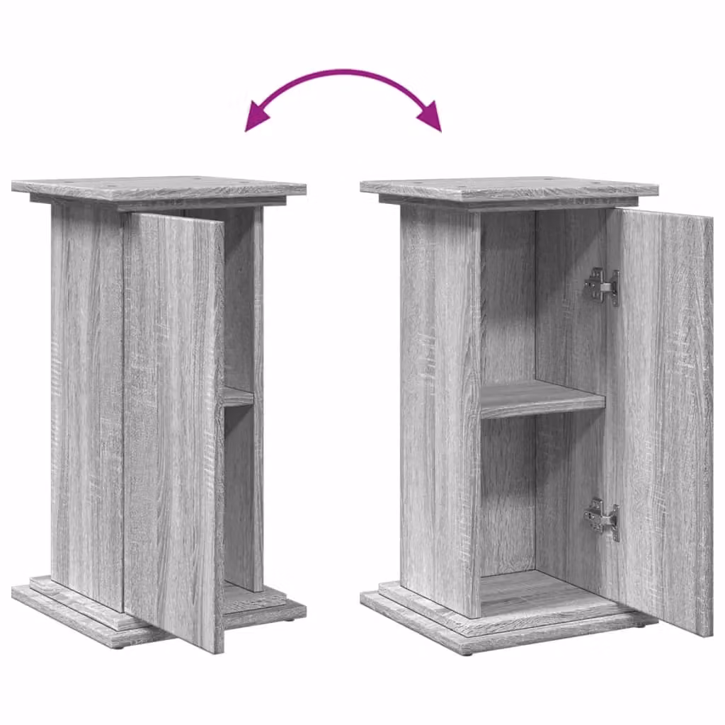 Berkfield Home Grey Sonoma Display Stand with Storage, W/D/H: 31 x 30 x 60 cm – 3