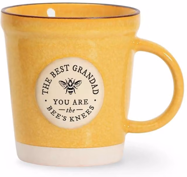 History & Heraldry Personalised The Best Grandad Plant Pot Style Ceramic Mug in Yellow and Multicolour
