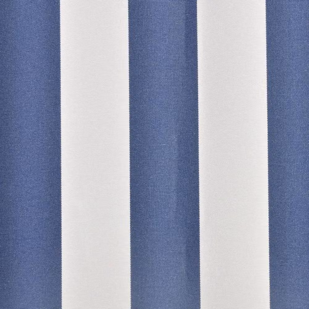 Berkfield Home Blue and White Polyester Awning Sunshade Canvas, W: 350 cm, D: 250 cm – 2