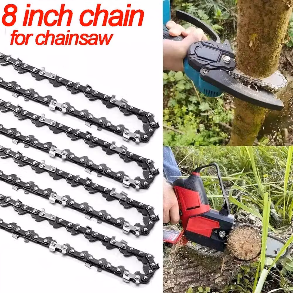 VOGREX 4-Piece Black Steel Chain Saw Chain Set for Mini Electric Wood Cutters – 2