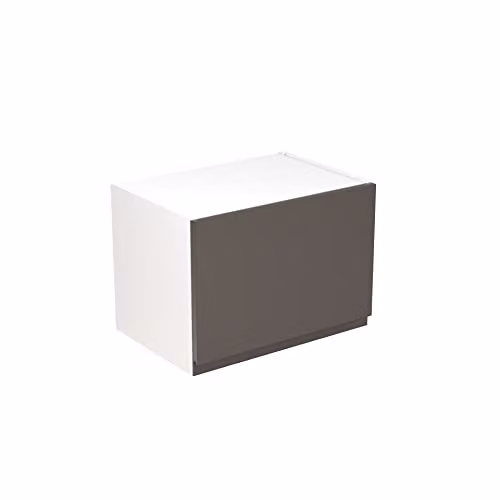 Kitchen Kit Graphite Gloss J-Pull Flatpack Bridging Wall Cabinet W: 50.0 cm, H: 36.0 cm, D: 36.0 cm