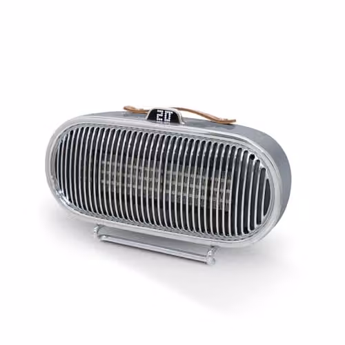 Swan 1.5kW Retro Ceramic Fan Heater with Thermostat, Timer and Remote Control, Grey – 1
