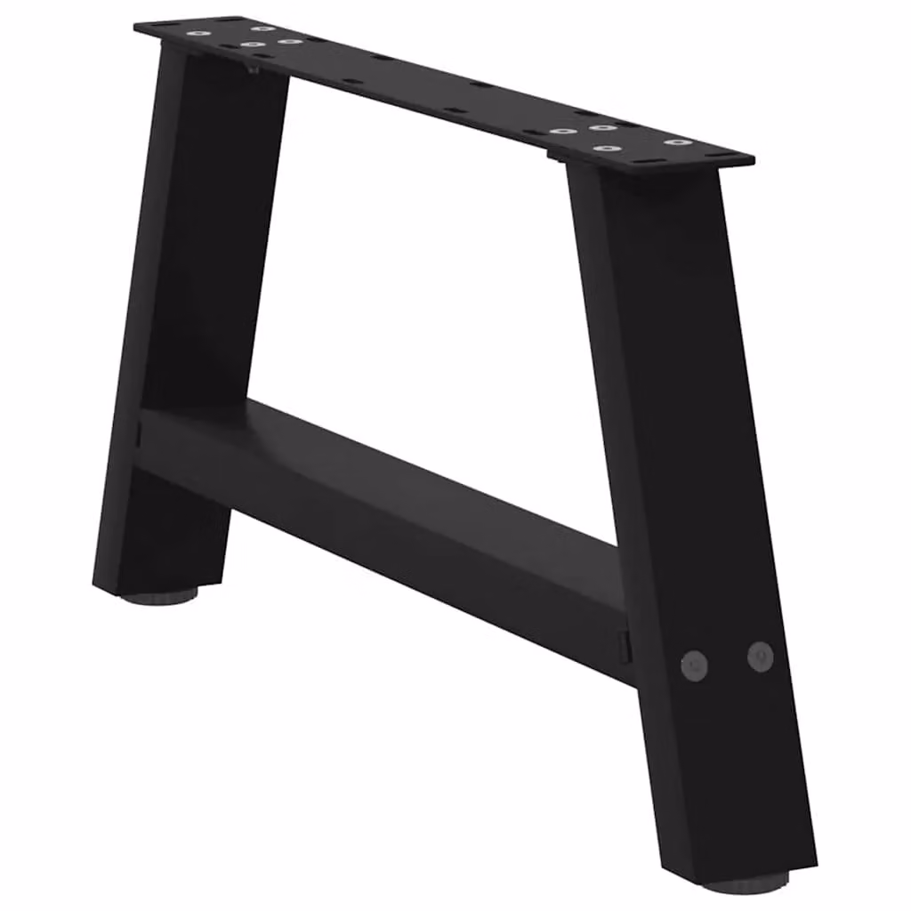 Berkfield Home A-Shaped Steel Coffee Table Legs, 2 Pieces, Black, H: 70 cm, W: 30-31 cm – 3